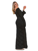 Sleeve Backless Hollow Out Holiday Beach Outfits V-Neck Pullover Casual Dress